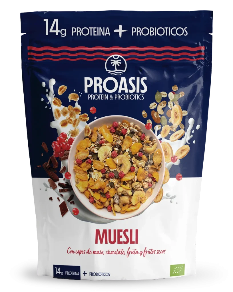 muesli con proteínas y probióticos