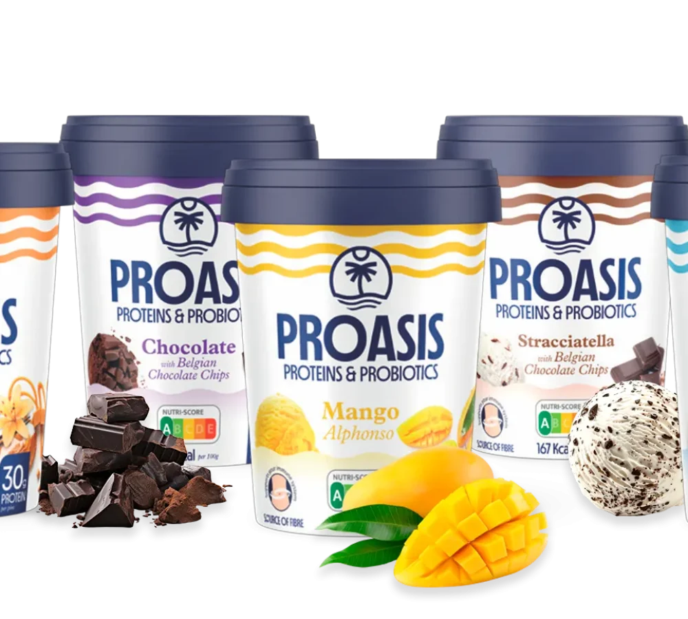 Helados con proteínas